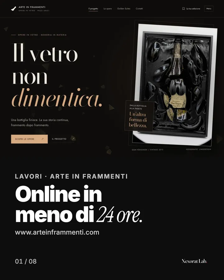Slide 1 di 7: Lavori · Arte in Frammenti — Online in meno di 24 ore. www.arteinframmenti.com