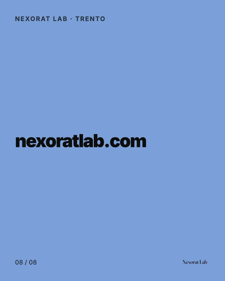 Slide 7 di 7: Nexorat Lab · Trento — nexoratlab.com
